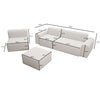Modulares Gartensofa Relax Set Open – Luxus Lounge für Outdoor-Entspannung