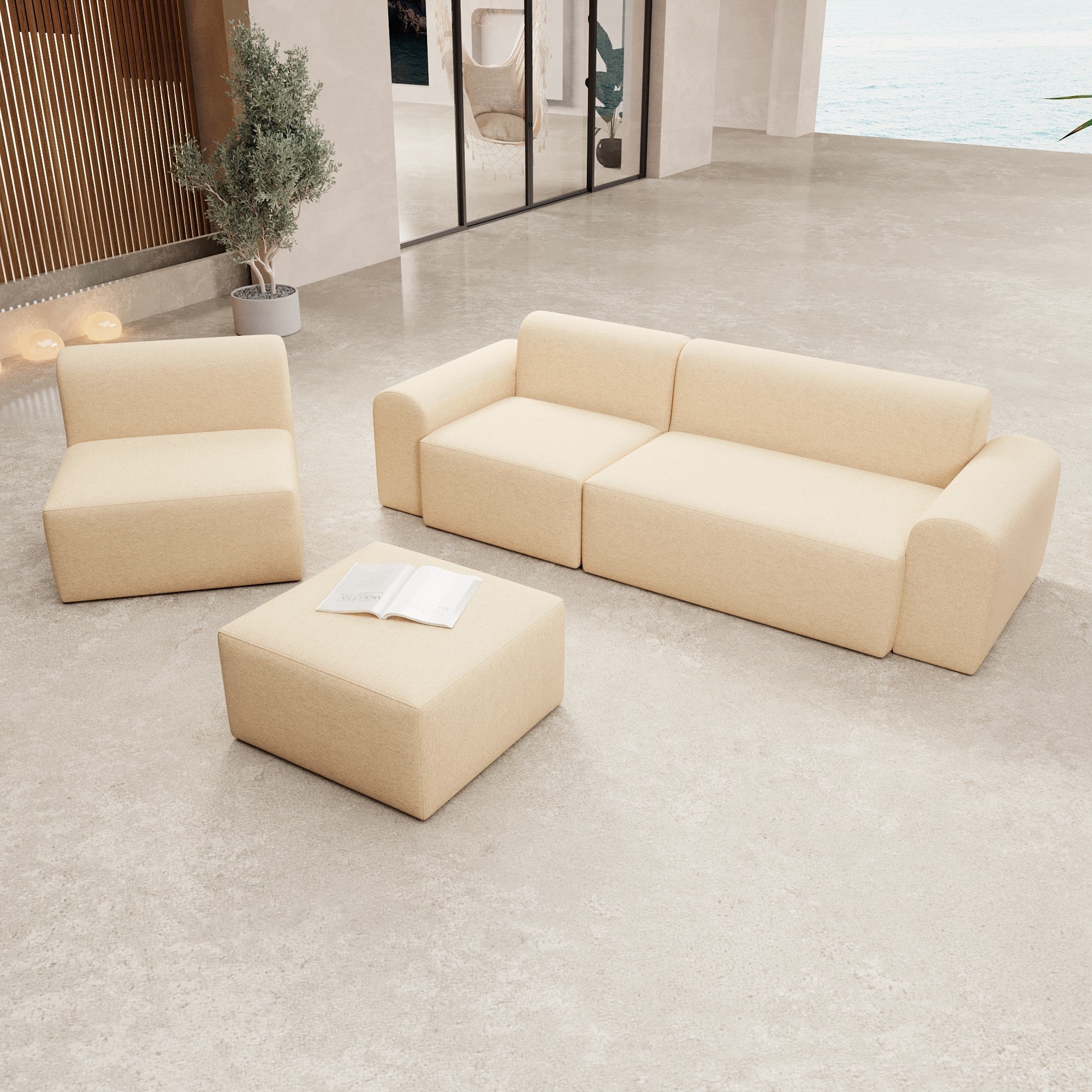 Modulares Gartensofa Relax Set Open – Luxus Lounge für Outdoor-Entspannung