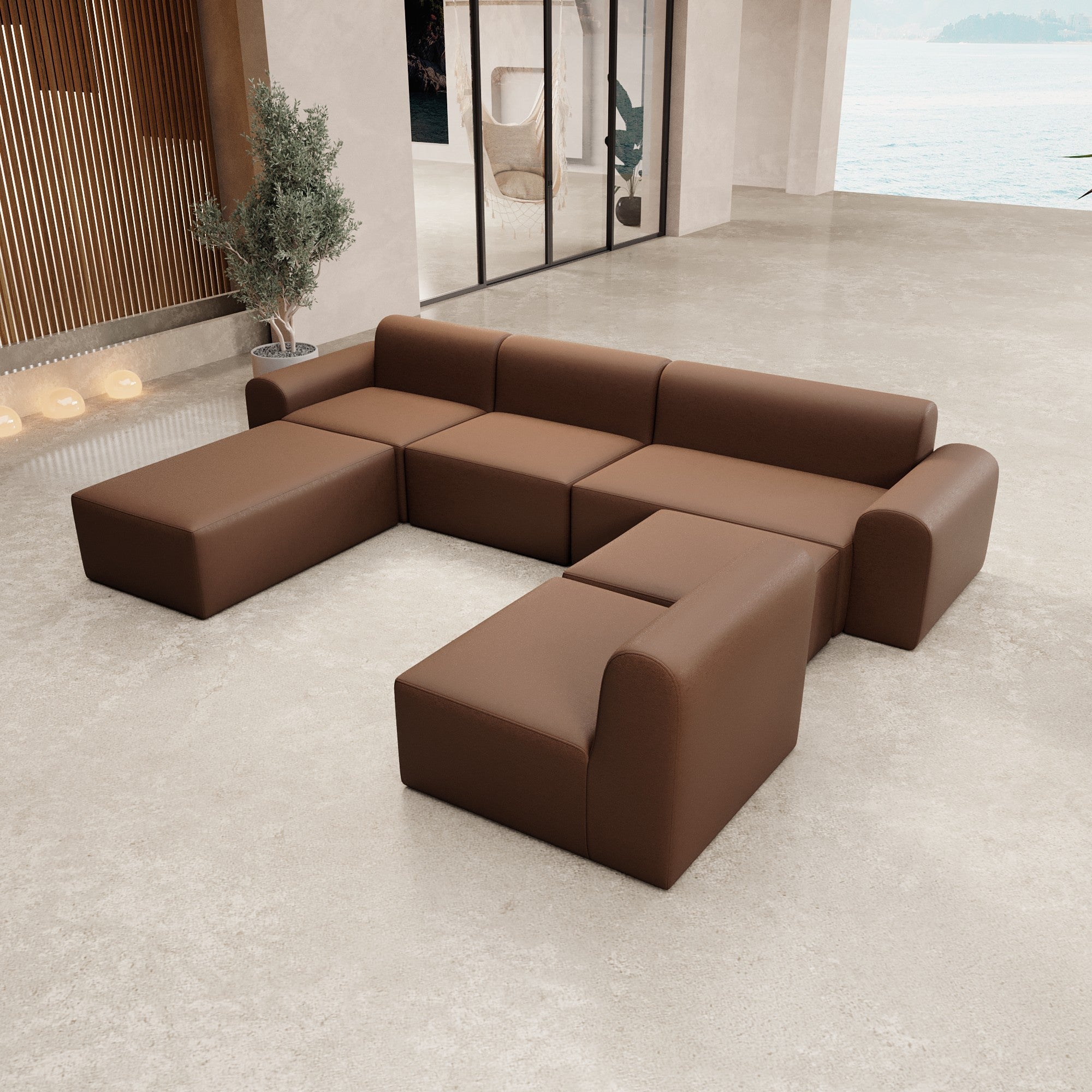 Luxuriöses Modulares Gartensofa Relax U-Form – Wetterfestes Outdoor Lounge Set