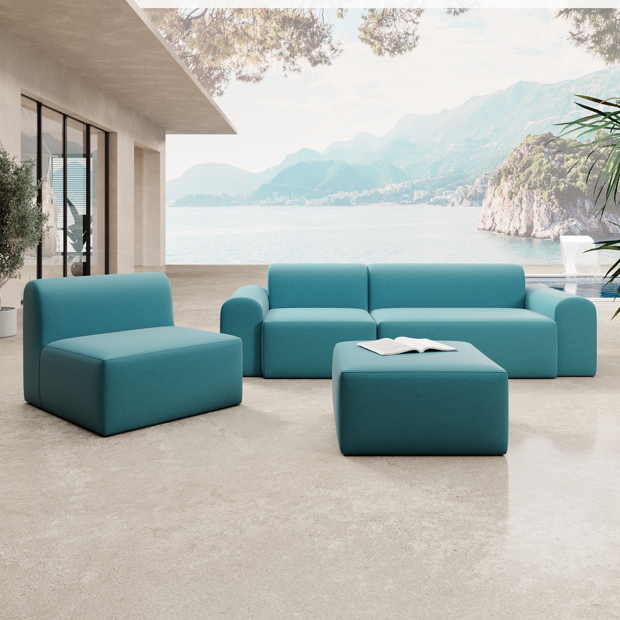 Modulares Gartensofa Relax Set Open – Luxus Lounge für Outdoor-Entspannung