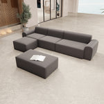 Lade das Bild in den Galerie-Viewer, Modulares Gartensofa Relax Ecklounge – Komfortable Outdoor-Oase mit Beistellhocker
