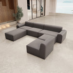 Lade das Bild in den Galerie-Viewer, Luxuriöses Modulares Gartensofa Relax U-Form – Wetterfestes Outdoor Lounge Set
