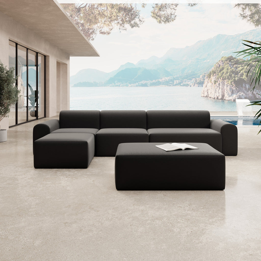 Modulares Gartensofa Relax Ecklounge – Komfortable Outdoor-Oase mit Beistellhocker