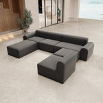Lade das Bild in den Galerie-Viewer, Luxuriöses Modulares Gartensofa Relax U-Form – Wetterfestes Outdoor Lounge Set

