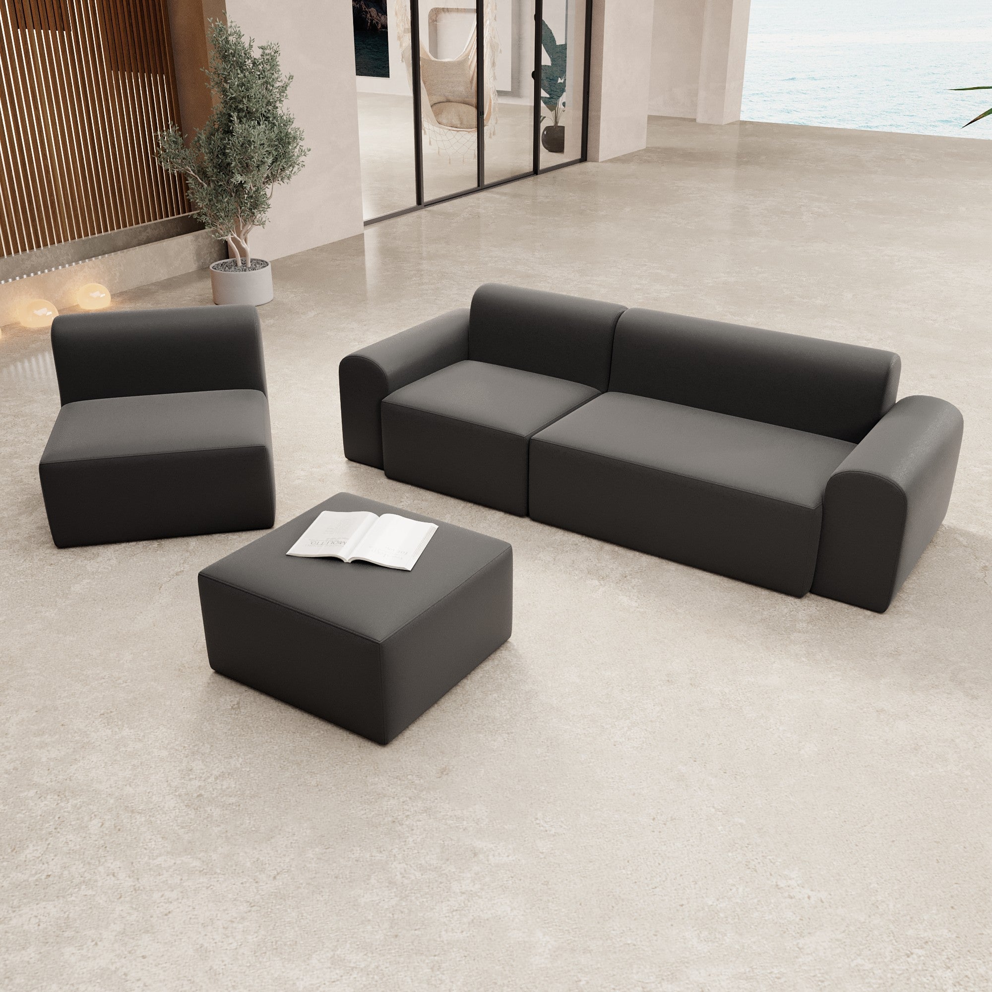 Modulares Gartensofa Relax Set Open – Luxus Lounge für Outdoor-Entspannung