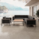 Lade das Bild in den Galerie-Viewer, Luxuriöse Euphoria Ecklounge: Elegantes Aluminium Gartenmöbel-Set mit Sunbrella Polstern, wetterfest, modern.
