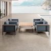 Luxuriöses Euphoria Outdoor Lounge Set: 4 Aluminium Sessel & Couchtisch