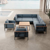 Luxuriöses Wetterfestes Garten Lounge Set: Ecksofa, Sessel, Aluminium, Sunbrella Stoff