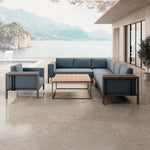 Lade das Bild in den Galerie-Viewer, Luxuriöse Euphoria Ecklounge: Elegantes Aluminium Gartenmöbel-Set mit Sunbrella Polstern, wetterfest, modern.
