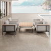 Luxuriöses Euphoria Outdoor Lounge Set: 4 Aluminium Sessel & Couchtisch