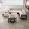 Luxuriöses Wetterfestes Garten Lounge Set: Ecksofa, Sessel, Aluminium, Sunbrella Stoff