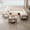 Luxuriöses Wetterfestes Garten Lounge Set: Ecksofa, Sessel, Aluminium, Sunbrella Stoff