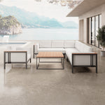 Lade das Bild in den Galerie-Viewer, Luxuriöse Euphoria Ecklounge: Elegantes Aluminium Gartenmöbel-Set mit Sunbrella Polstern, wetterfest, modern.
