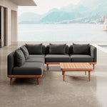 Lade das Bild in den Galerie-Viewer, Nouri Modulare Ecksofa-Lounge-Gruppe für Outdoor Sunbrella Stoff Luxuriöse Gartenmöbel
