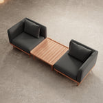 Lade das Bild in den Galerie-Viewer, Nouri Aevora Modernes Outdoor Lounge Set mit 2 Modulen &amp; Tisch
