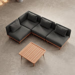 Lade das Bild in den Galerie-Viewer, Luxuriöses Nouri Eckmodul Gartensofa – Wetterfestes Sunbrella Outdoor Lounge Set
