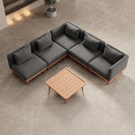 Lade das Bild in den Galerie-Viewer, Nouri Modulare Ecksofa-Lounge-Gruppe für Outdoor Sunbrella Stoff Luxuriöse Gartenmöbel
