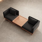 Lade das Bild in den Galerie-Viewer, Nouri Aevora Modernes Outdoor Lounge Set mit 2 Modulen &amp; Tisch
