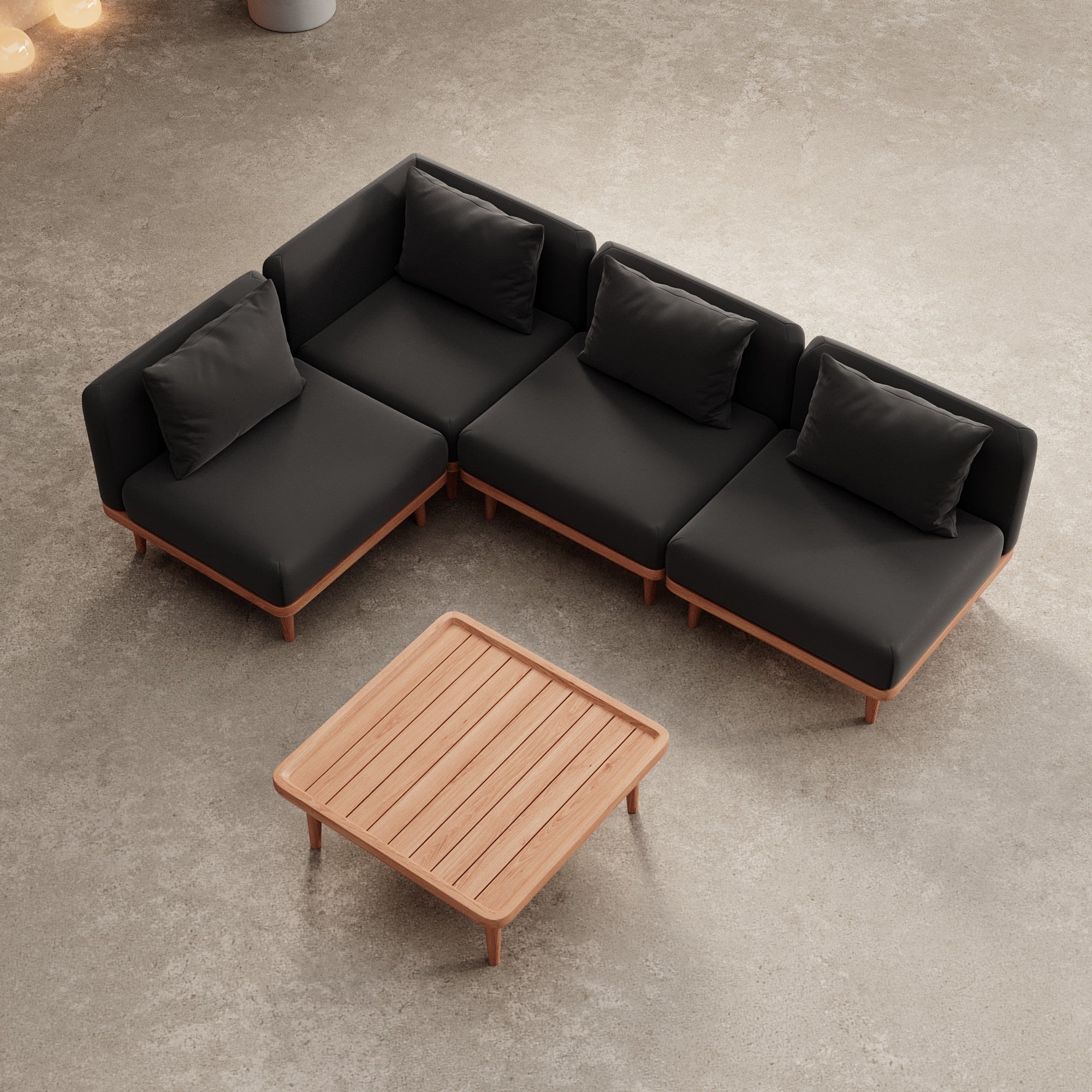 Luxuriöses Nouri Eckmodul Gartensofa – Wetterfestes Sunbrella Outdoor Lounge Set