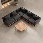Lade das Bild in den Galerie-Viewer, Nouri Modulare Ecksofa-Lounge-Gruppe für Outdoor Sunbrella Stoff Luxuriöse Gartenmöbel
