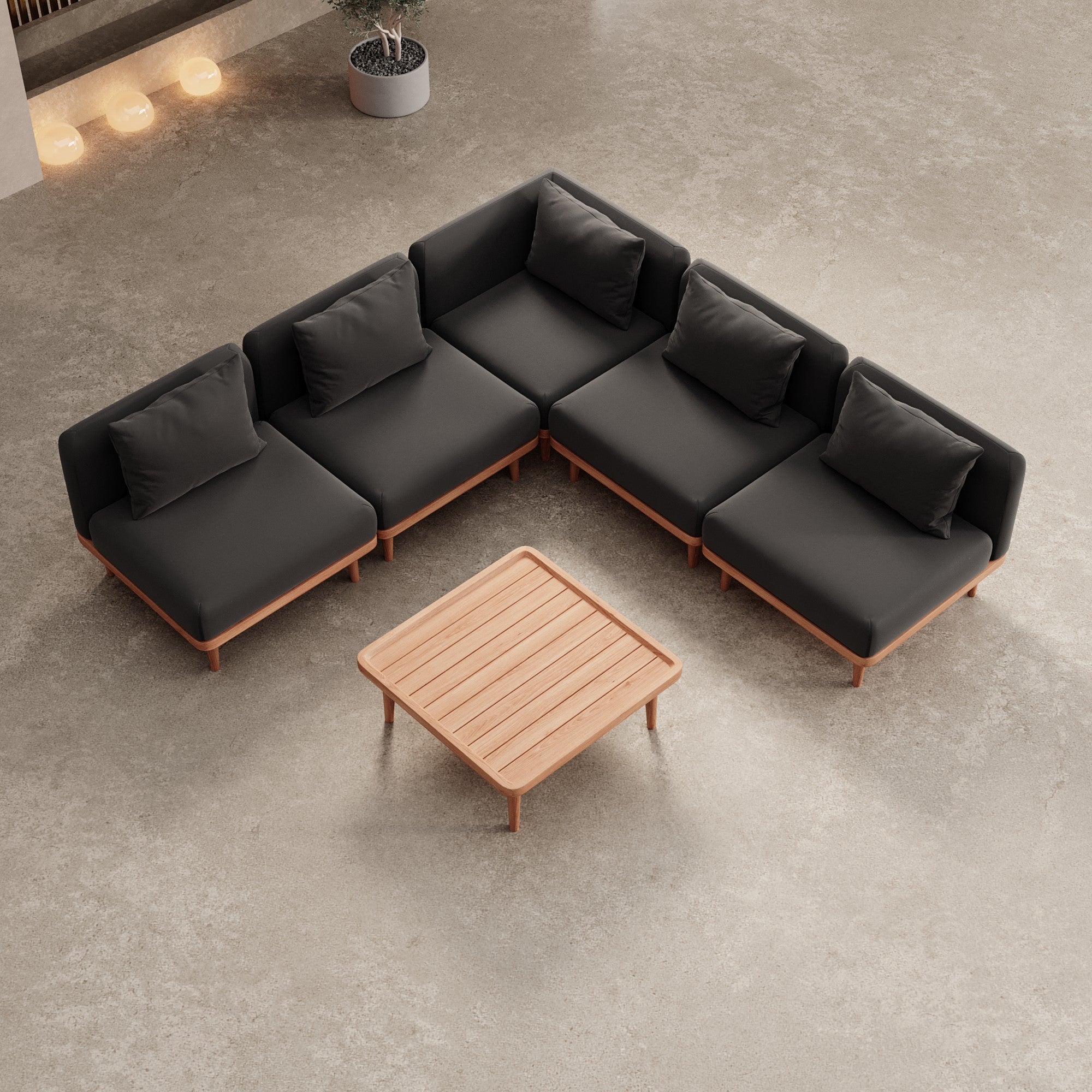 Luxuriöses Nouri Aevora Gartenmodulsofa – Wetterfestes Sunbrella Outdoor Lounge Set