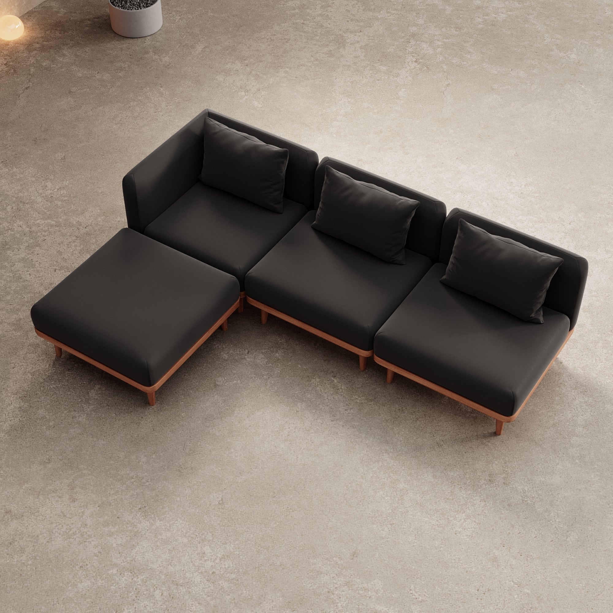 Nouri Modulares Outdoor Ecksofa V: Luxuriöses Garten Lounge Set mit Sunbrella Stoff