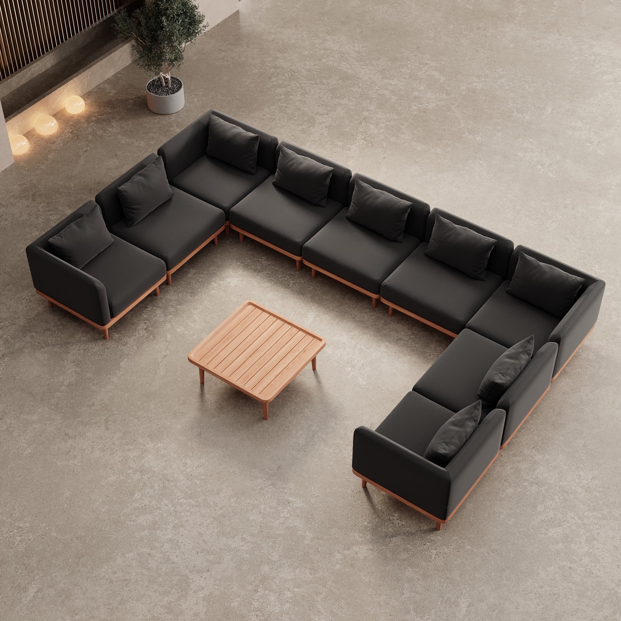 Luxuriöse Nouri Outdoor Wohnlandschaft – Aevora Kollektion für Garten