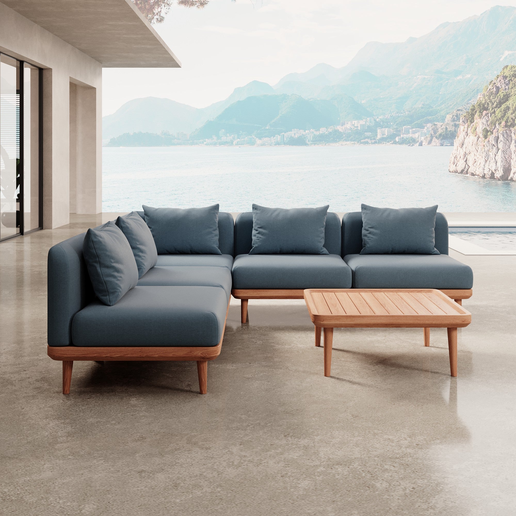 Luxuriöses Nouri Aevora Gartenmodulsofa – Wetterfestes Sunbrella Outdoor Lounge Set