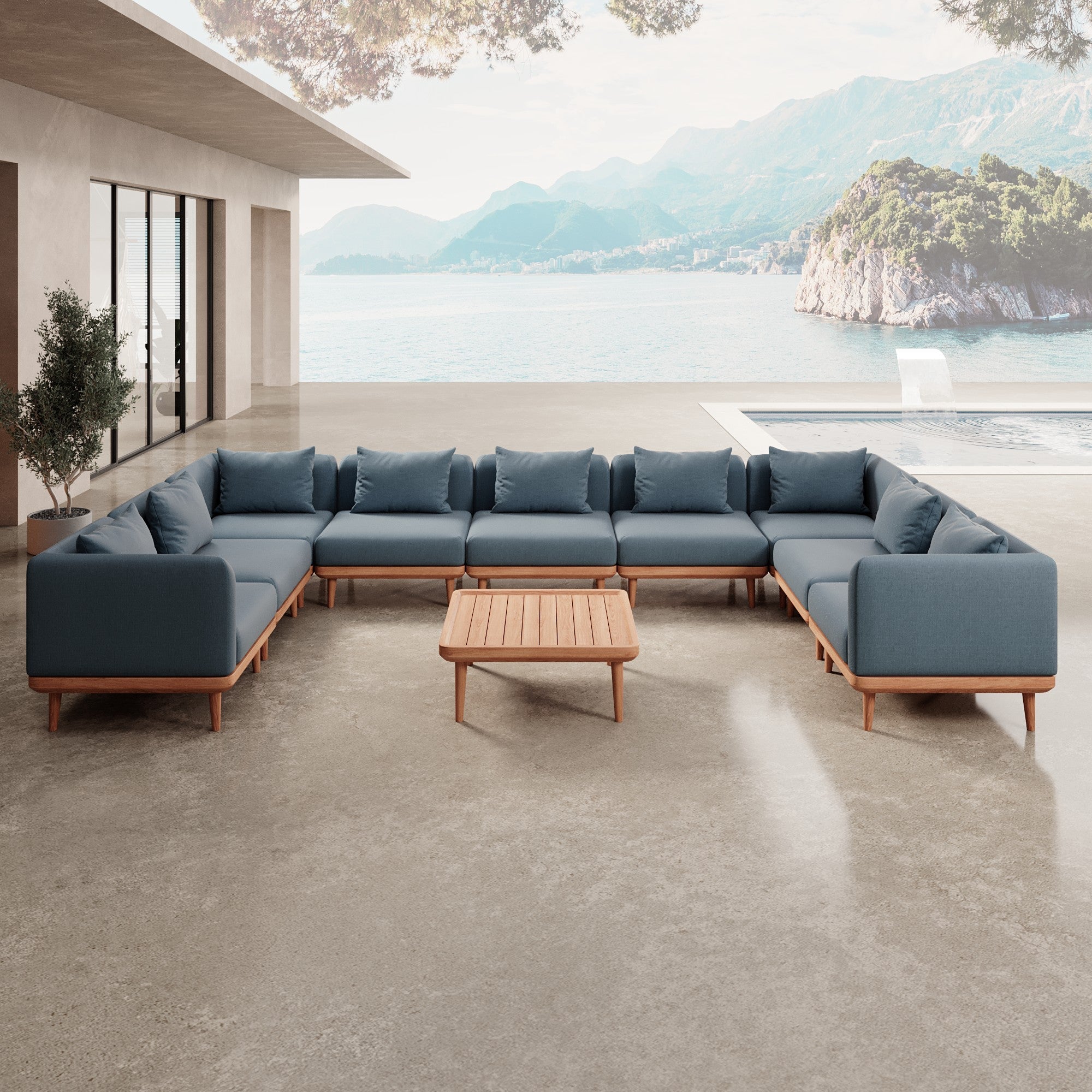 Luxuriöse Nouri Outdoor Wohnlandschaft – Aevora Kollektion für Garten