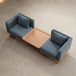 Lade das Bild in den Galerie-Viewer, Nouri Aevora Modernes Outdoor Lounge Set mit 2 Modulen &amp; Tisch
