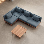 Lade das Bild in den Galerie-Viewer, Luxuriöses Nouri Eckmodul Gartensofa – Wetterfestes Sunbrella Outdoor Lounge Set
