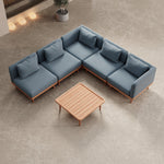 Lade das Bild in den Galerie-Viewer, Nouri Modulare Ecksofa-Lounge-Gruppe für Outdoor Sunbrella Stoff Luxuriöse Gartenmöbel
