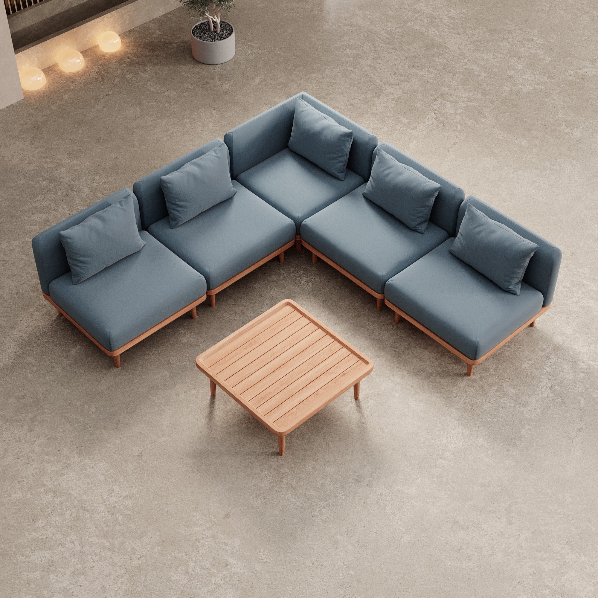 Nouri Eckmodulgruppe III Aevora™ wetterfestes Garten-Sofa modular luxuriös