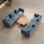 Lade das Bild in den Galerie-Viewer, Nouri Aevora Luxus Outdoor Lounge Relaxgruppe – Modernes, Wetterfestes Gartensofa mit Sunbrella
