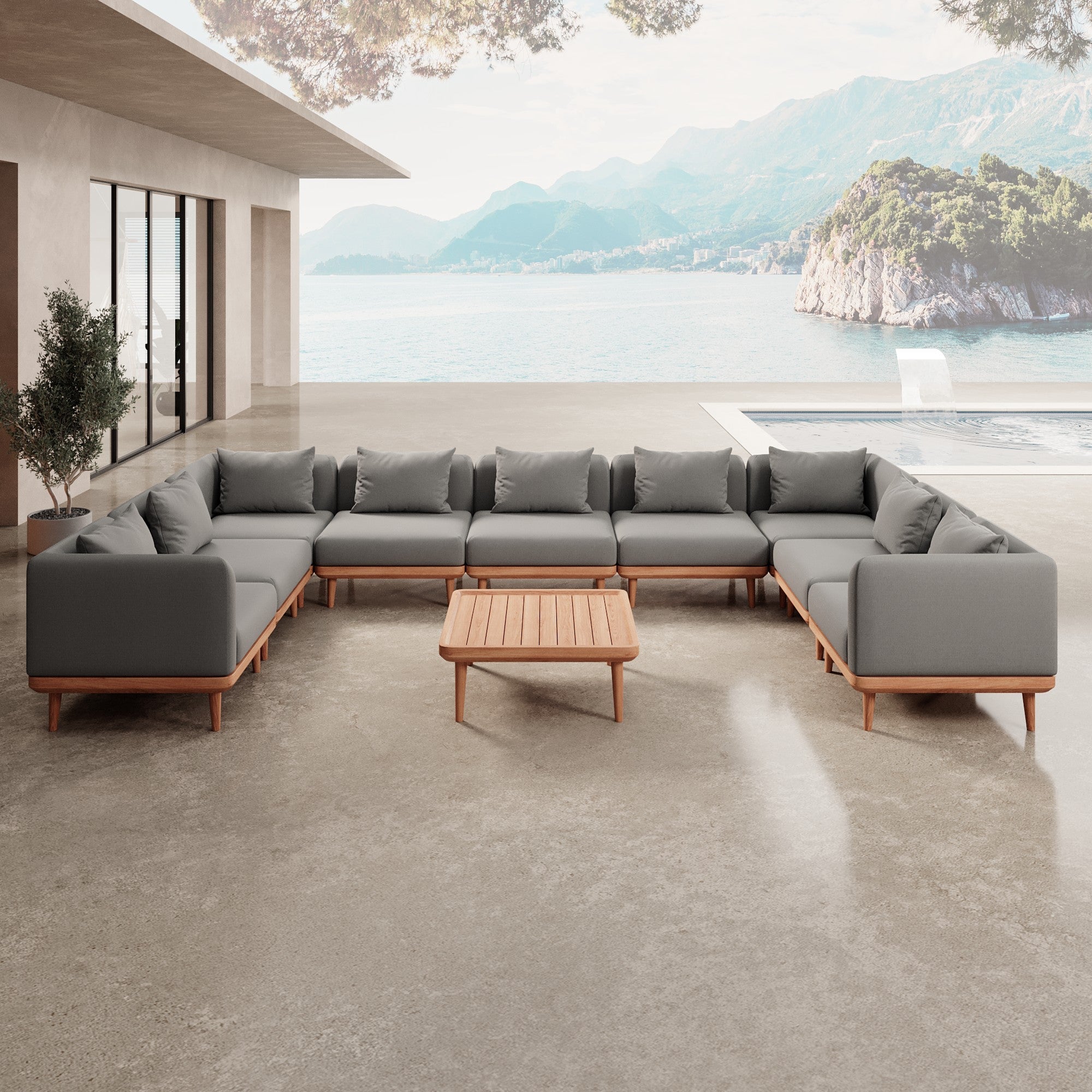 Luxuriöse Nouri Outdoor Wohnlandschaft – Aevora Kollektion für Garten