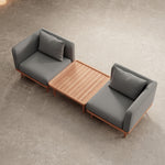 Lade das Bild in den Galerie-Viewer, Nouri Aevora Modernes Outdoor Lounge Set mit 2 Modulen &amp; Tisch
