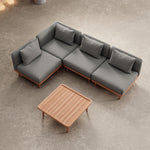 Lade das Bild in den Galerie-Viewer, Nouri Aevora Luxus Garten Ecksofa Modulgruppe: Wetterfestes Design für Exklusiven Outdoor-Komfort

