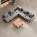 Lade das Bild in den Galerie-Viewer, Nouri Modulare Ecksofa-Lounge-Gruppe für Outdoor Sunbrella Stoff Luxuriöse Gartenmöbel
