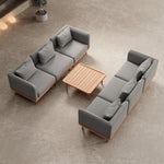 Lade das Bild in den Galerie-Viewer, Nouri Aevora Luxus Outdoor Lounge Relaxgruppe – Modernes, Wetterfestes Gartensofa mit Sunbrella
