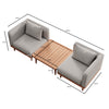 Nouri Aevora Modernes Outdoor Lounge Set mit 2 Modulen & Tisch