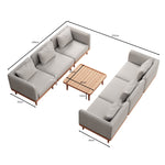 Lade das Bild in den Galerie-Viewer, Nouri Aevora Luxus Outdoor Lounge Relaxgruppe – Modernes, Wetterfestes Gartensofa mit Sunbrella
