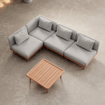Lade das Bild in den Galerie-Viewer, Luxuriöses Nouri Eckmodul Gartensofa – Wetterfestes Sunbrella Outdoor Lounge Set
