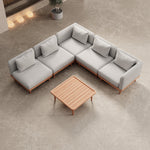 Lade das Bild in den Galerie-Viewer, Nouri Modulare Ecksofa-Lounge-Gruppe für Outdoor Sunbrella Stoff Luxuriöse Gartenmöbel
