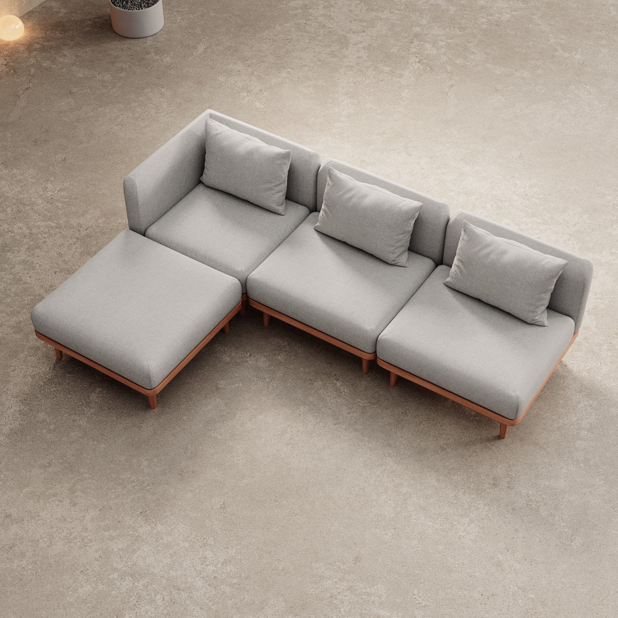 Nouri Aevora Ecklounge Modulgruppe: Wetterfestes Sunbrella Gartensofa für Außenbereich