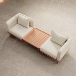 Lade das Bild in den Galerie-Viewer, Nouri Aevora Modernes Outdoor Lounge Set mit 2 Modulen &amp; Tisch
