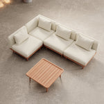 Lade das Bild in den Galerie-Viewer, Luxuriöses Nouri Eckmodul Gartensofa – Wetterfestes Sunbrella Outdoor Lounge Set
