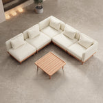 Lade das Bild in den Galerie-Viewer, Nouri Modulare Ecksofa-Lounge-Gruppe für Outdoor Sunbrella Stoff Luxuriöse Gartenmöbel
