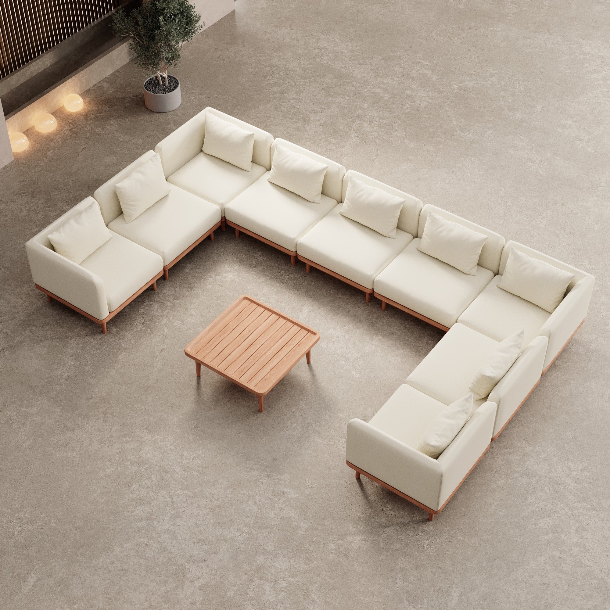 Luxuriöse Nouri Outdoor Wohnlandschaft – Aevora Kollektion für Garten
