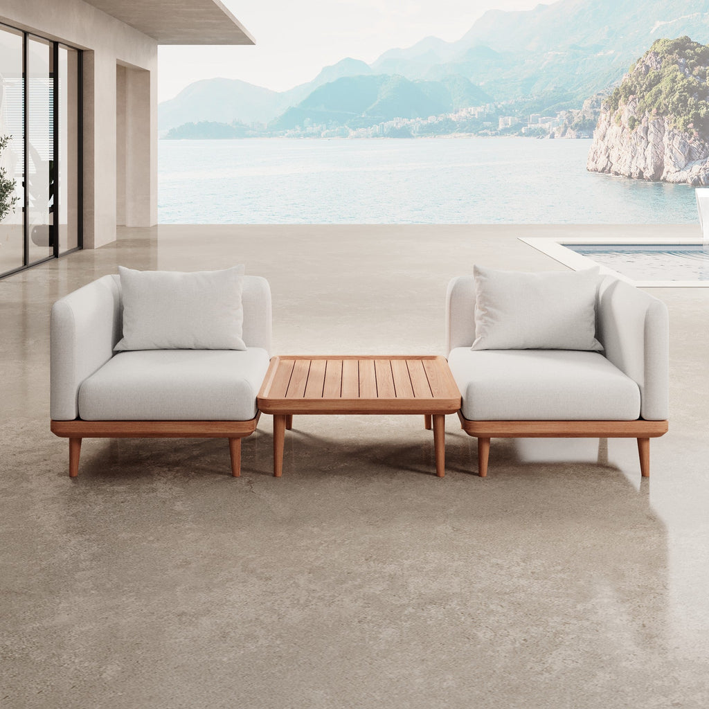 Nouri Aevora Modernes Outdoor Lounge Set mit 2 Modulen & Tisch