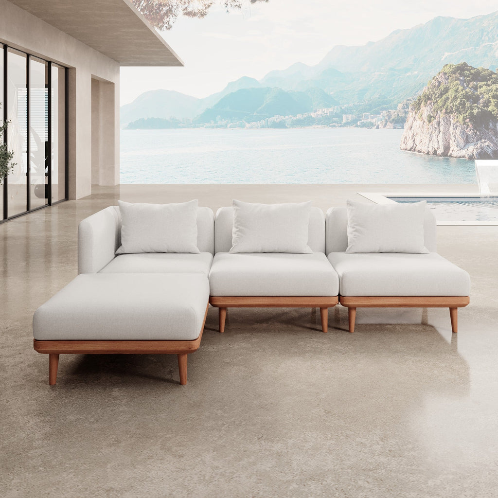 Nouri Modulares Outdoor Ecksofa V: Luxuriöses Garten Lounge Set mit Sunbrella Stoff
